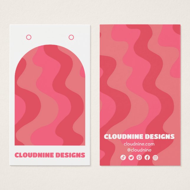 Tela De Ondas Retro De Arranque De Colar De Colar (Frente & Verso)