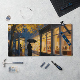 Tela de pintura a óleo da rua chuvosa de Londres p