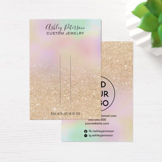 Tela de vídeo de clipe de cabelo ombre holográfico (Mesa)