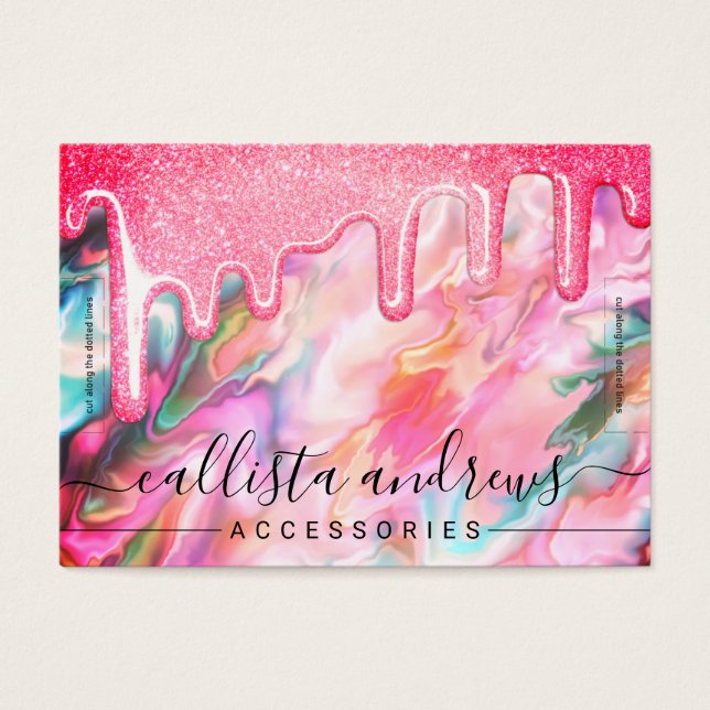 Tela do bracelete com gota de gota de pérolas de c (Frente)