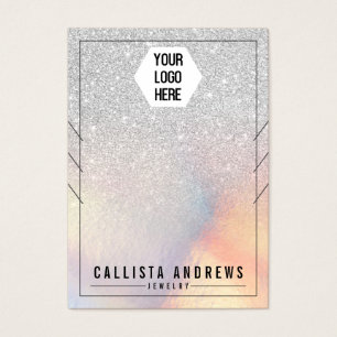 Tela do Colar Iridescente da Glitter da Prata