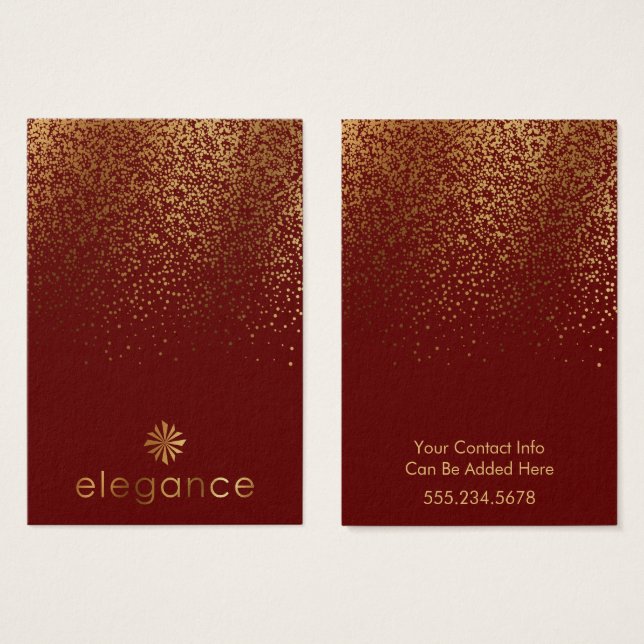 Tela Dourada de Confetti Burgundy Earration (Frente & Verso)