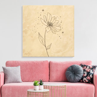 Tela Elegante Impressão de Arte de Flor em Flor | Minim
