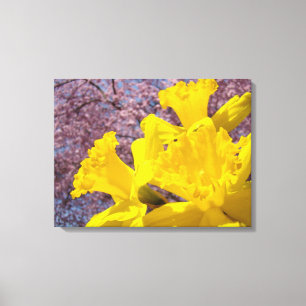 Tela Floral Canvas Arte Amarela Daffodils Blossoma