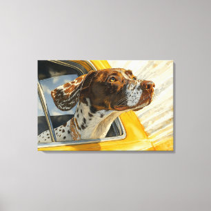 Tela Impressão de Arte de Cachorro Manchado em Passeio 