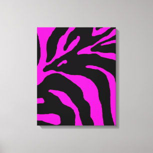 Tela Impressão em animais com faixa de zebra rosa