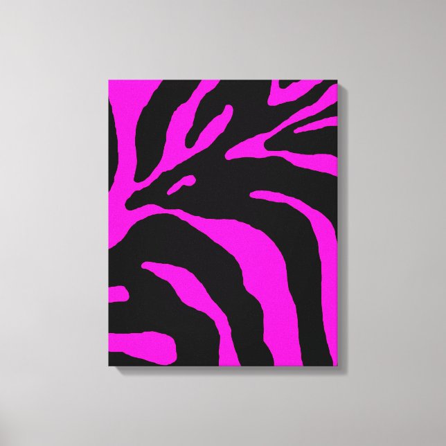Tela Impressão em animais com faixa de zebra rosa (Frente)