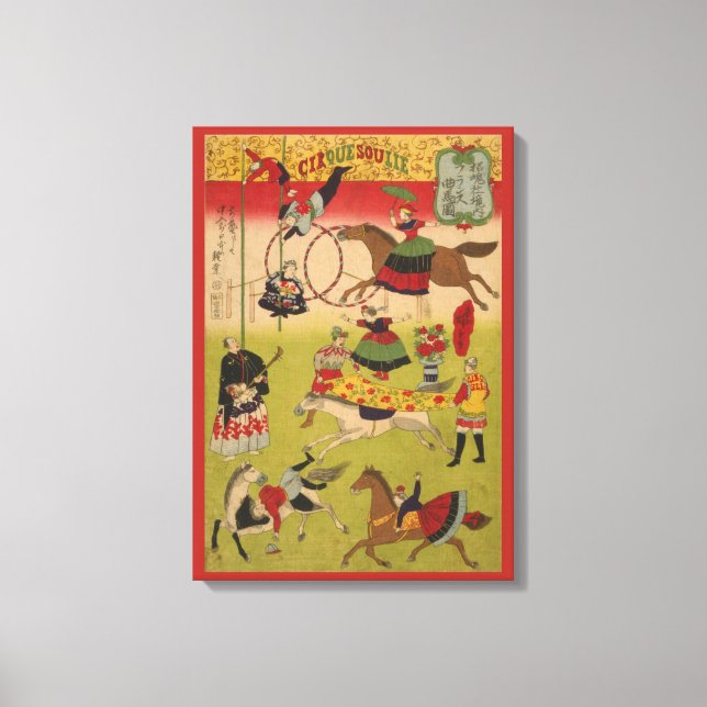 Tela Impressão Triptych Mostra Circo Em Yasukuni Jinja (Frente)