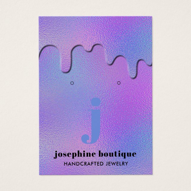 Tela Iridescente de Folha Coloca Monograma (Frente)