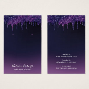 Tela Magic Purple Glitter Drivers Jewelry Earring