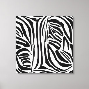 Tela Padrão de impressão de zebra preto e branco em neg