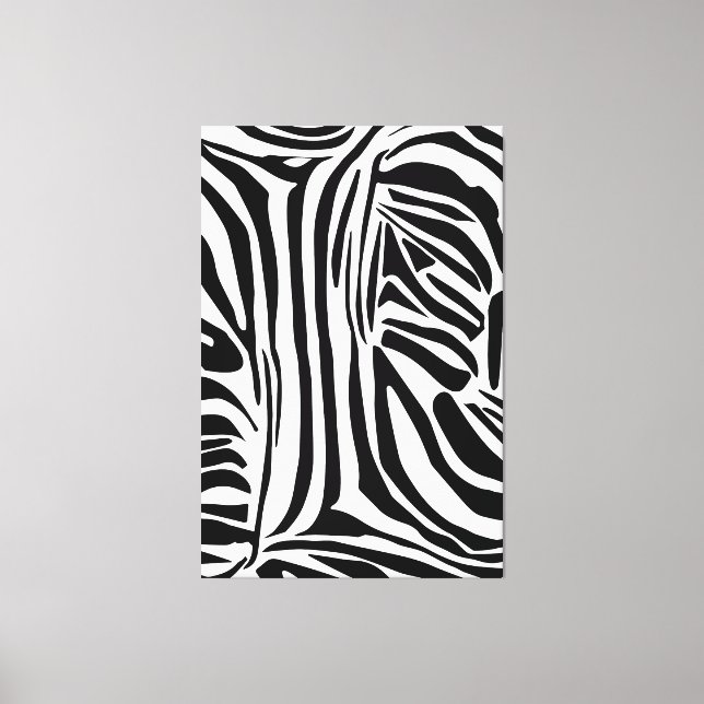 Tela Padrão de impressão de zebra preto e branco em neg (Frente)