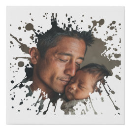Tela Personalizada de Papai Recém-Nascido Enfaixad