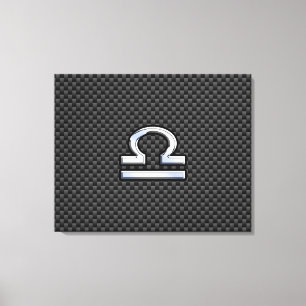 Tela Símbolo libra zodiac em Impressão de fibra de carb