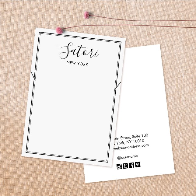 Tela Simples de Colar de Script de Borda Preta (Criador carregado)