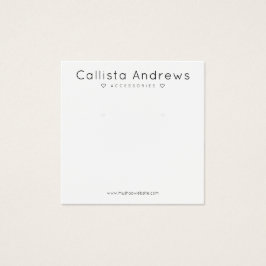 Tela Simples Elegante White Black Hearts Earring