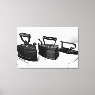 Tela TINTA DIGITAL em três ferros antigos em impressão 