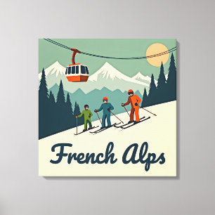 Tela Vintage em Alpes Franceses : Impressão de Telas de