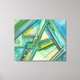 Telas de Abstrato de Arte Moderna Aqua Impressões 