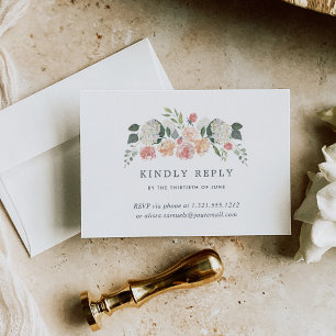 Telefone Floral Midverão ou Cartão RSVP de Email