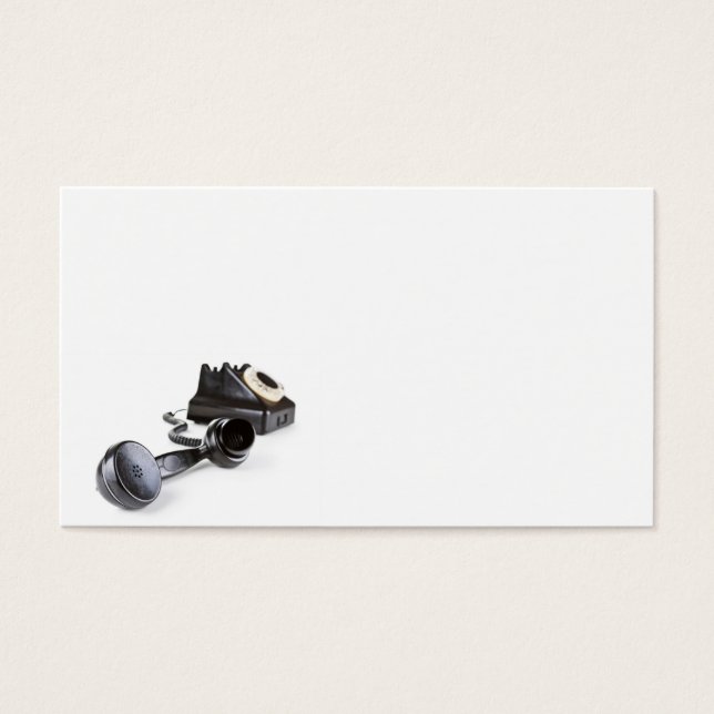 Telefone preto antigo com discagem rotativa (Frente)