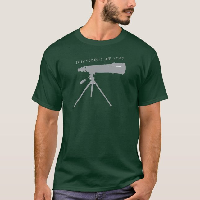 Telescópios Camiseta Escura (Frente)