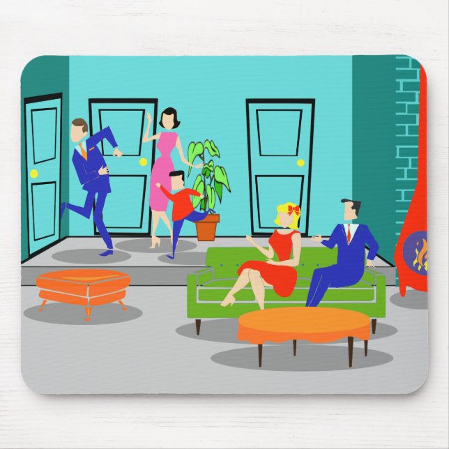 Televisão clássica retro Mousepad (Frente)