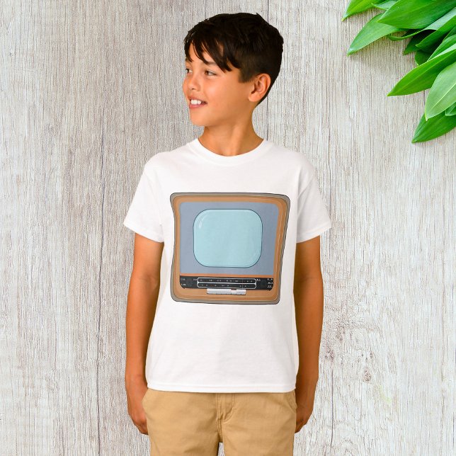 Televisão Retroativa Velho, Movimentada, T-Shirt (Criador carregado)