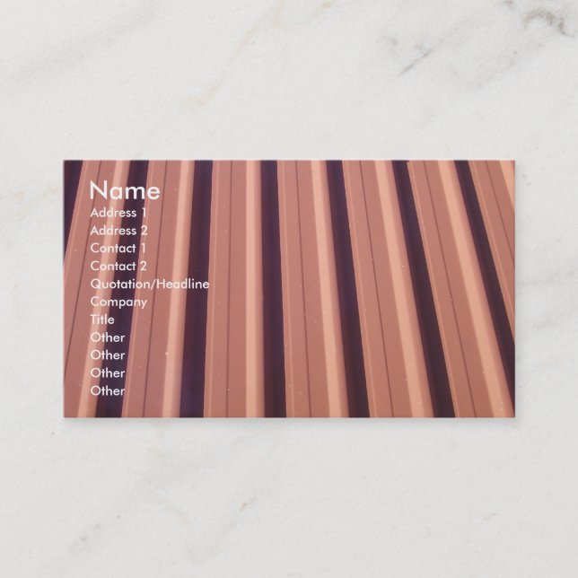 Telhado do cartão de visita ........... (Frente)