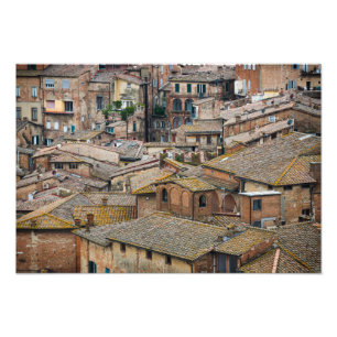 Telhados no impressão da foto de Siena