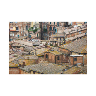 Telhados no impressão das canvas de Siena