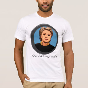 Tem minha camisa de Hillary Clinton do voto