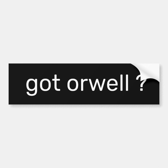 Tem o adesivo do Orwell Bumper (Frente)