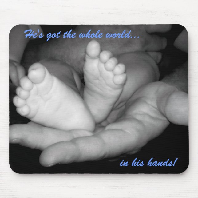 Tem o mundo inteiro em suas mãos Mousepad (Frente)