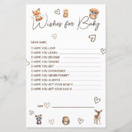 Tema Animal Woodland deseja Bebê