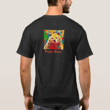 Tema Aquarela Papá Digital Urso T Camisa