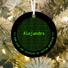 Tema Binário do Coder Menino e Verde ou Homem