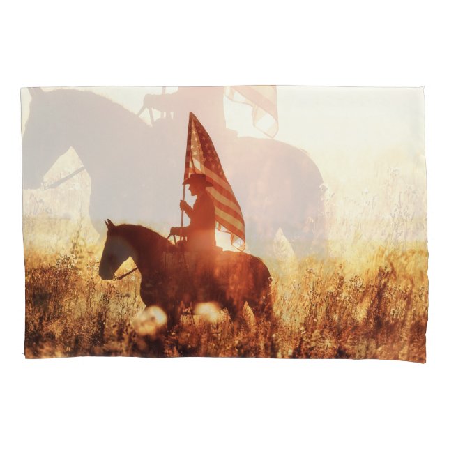 Tema da bandeira do Cowboy Portrait USA. (Frente)
