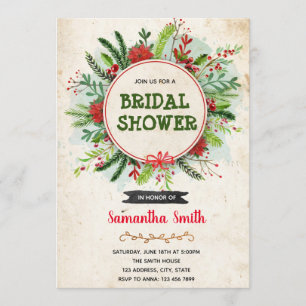 Tema da coroa de Natal Convite