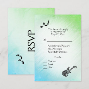 Tema da guitarra Funky Greens RSVP com Escolha de