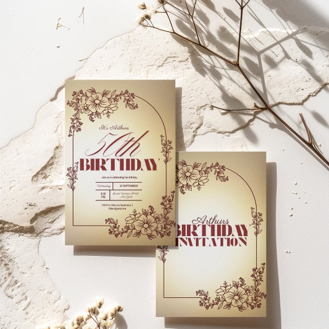 Tema da medalha de ouro do Convite de aniversário  (Criador carregado)