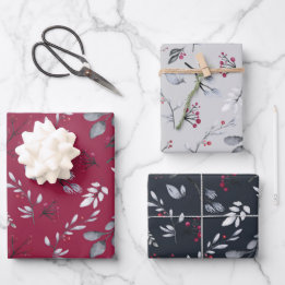 Tema da Natureza Berries Botânicos e Folhas de Nat