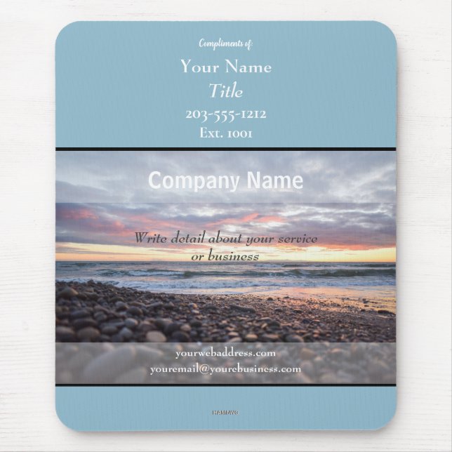 Tema da orla do Mar do Mousepad do promocional - H (Frente)