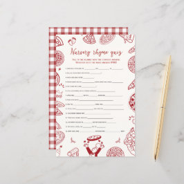 Tema da pizza jogo de chá de fraldas de teste de r