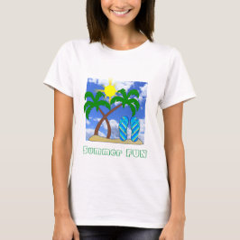 Tema da praia do verão, T-Shirt