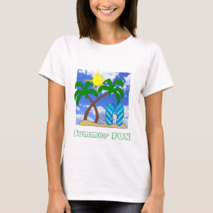 Tema da praia do verão, T-Shirt