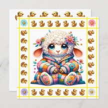 Tema de Animais Bebês Preciosos - Convite