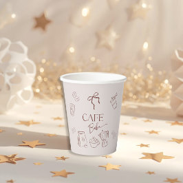 Tema de Café Bege Café Bebe Brewing Chá de Bebê