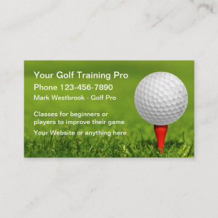 Tema de Cartões de Visita para Treinamento de Golf