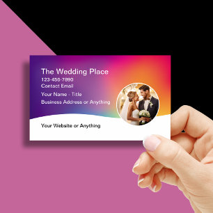 Tema de Casamento Colorido Cartões de Visita Moder